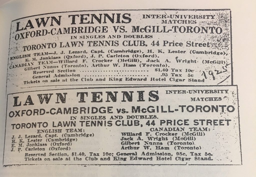 1925 University Matches